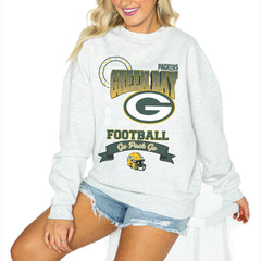 Gameday Couture Women's Oversized Run the Show Pullover Sweatshirt - Green Bay Packers