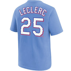 MLB Jose Leclerc Texas Rangers Nike Youth Name & Number T-Shirt