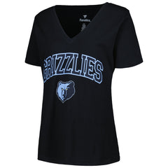 NBA Memphis Grizzlies Profile Women's Plus Size Arch Over Logo V-Neck T-Shirt