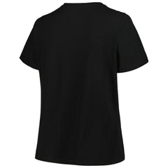 NBA Charlotte Hornets Profile Women's Plus Size Arch Over Logo V-Neck T-Shirt