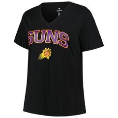 NBA Phoenix Suns Profile Women's Plus Size Arch Over Logo V-Neck T-Shirt
