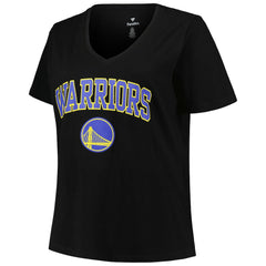 NBA Golden State Warriors Profile Women's Plus Size Arch Over Logo V-Neck T-Shirt sale