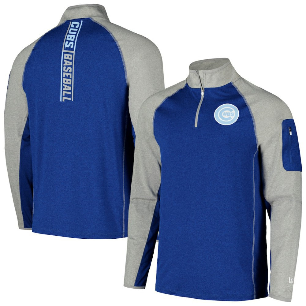 MLB Chicago Cubs New Era Father's Day Raglan Quarter-Zip Top