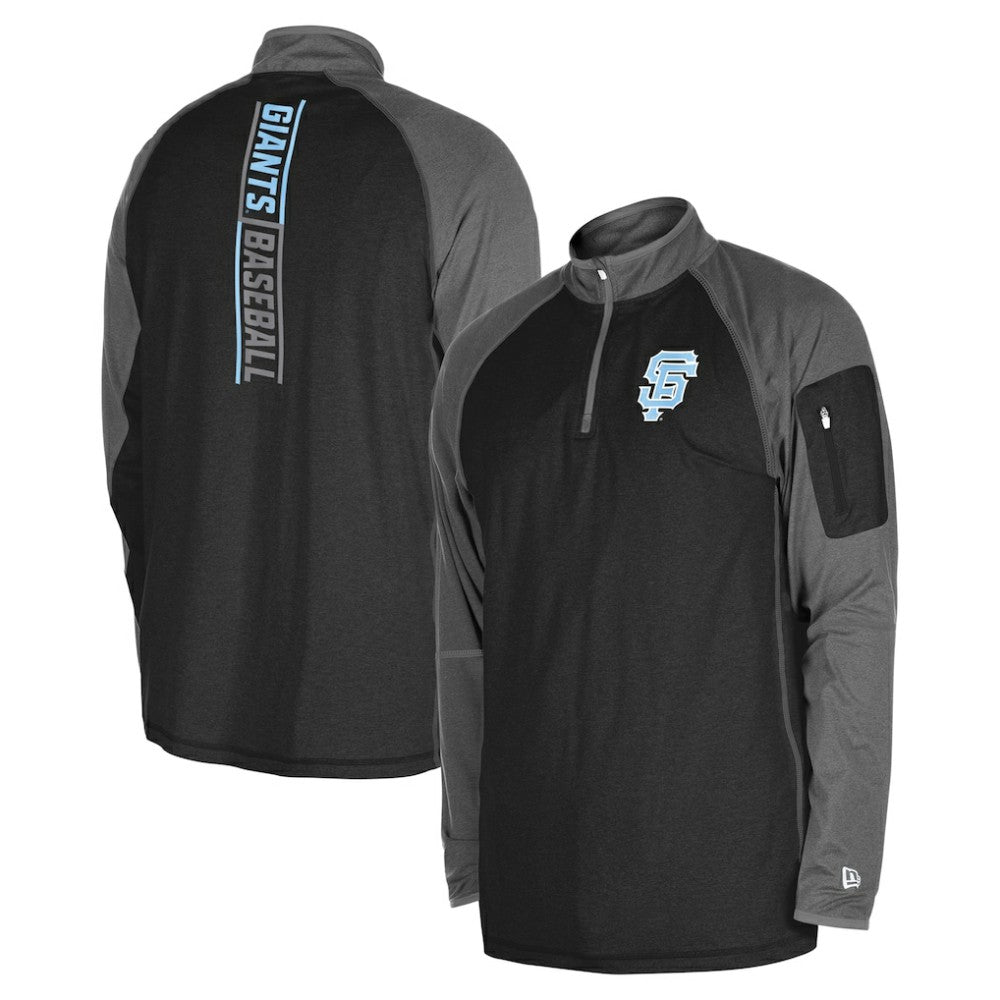 MLB San Francisco Giants New Era Father's Day Raglan Quarter-Zip Top
