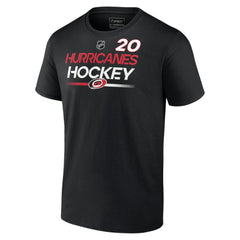 NHL Black Sebastian Aho Carolina Hurricanes Fanatics Authentic Pro Prime Name & Number T-Shirt