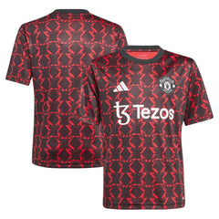 Manchester United Youth 2024/25 Pre-Match Top - Adidas Black