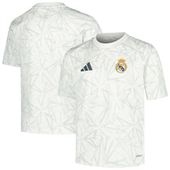 Real Madrid Youth 2024/25 Pre-Match Top - Adidas White