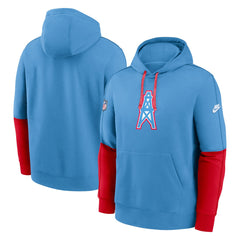 Oilers Throwback Alternate Logo Club Tri-Blend Pullover Hoodie - Tennessee Titans