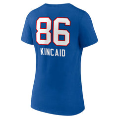 Dalton Kincaid Women's Team Wordmark Player Name & Number V-Neck T-Shirt - Buffalo Bills