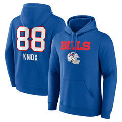 Dawson Knox Team Wordmark Player Name & Number Pullover Hoodie - Buffalo Bills