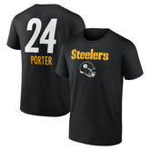 Joey Porter Jr. Team Wordmark Player Name & Number T-Shirt - Pittsburgh Steelers