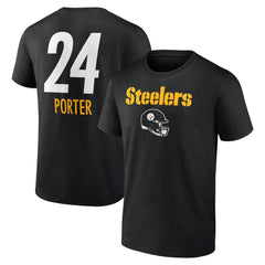 Joey Porter Jr. Team Wordmark Player Name & Number T-Shirt - Pittsburgh Steelers