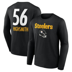Alex Highsmith Team Wordmark Player Name & Number Long Sleeve T-Shirt - Pittsburgh Steelers