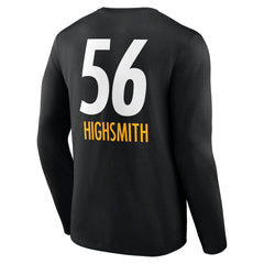 Alex Highsmith Team Wordmark Player Name & Number Long Sleeve T-Shirt - Pittsburgh Steelers