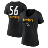 Alex Highsmith Women's Team Wordmark Player Name & Number V-Neck T-Shirt - Pittsburgh Steelers