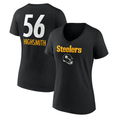 Alex Highsmith Women's Team Wordmark Player Name & Number V-Neck T-Shirt - Pittsburgh Steelers