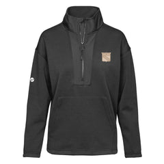 NHL Black New York Rangers Levelwear Women's Await Quarter-Zip Pullover Top