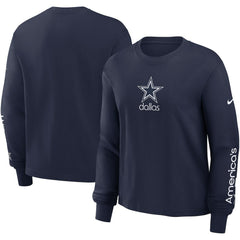 Women's Boxy Long Sleeve T-Shirt - Dallas Cowboys