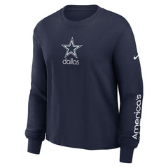 Women's Boxy Long Sleeve T-Shirt - Dallas Cowboys