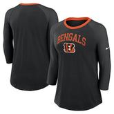 Women's 3/4 Sleeve Raglan Fashion Top - Cincinnati Bengals