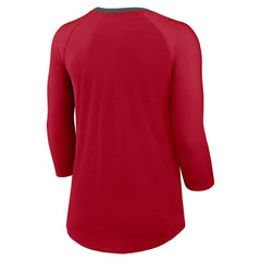 Women's 3/4 Sleeve Raglan Fashion Top - Tampa Bay Buccaneers