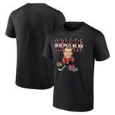 NHL Black Connor Bedard Chicago Blackhawks Fanatics Player Caricature T-Shirt