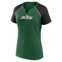 Women's Glittered Primary Raglan T-Shirt - New York Jets
