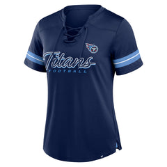 Women's Play Script Lace-Up T-Shirt - Tennessee Titans