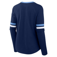 Women's Won and Done Lace-Up Long Sleeve Fashion Top - Tennessee Titans