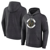 NHL Heather Charcoal Vegas Golden Knights Fanatics Authentic Pro Core Secondary Fleece Pullover Hoodie