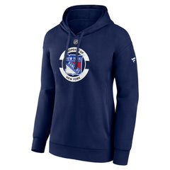 NHL Navy New York Rangers Fanatics Women's Authentic Pro Core Secondary Fleece Pullover Hoodie