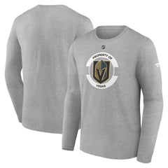 NHL Heather Gray Vegas Golden Knights Fanatics Authentic Pro Core Secondary Long Sleeve T-Shirt