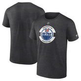 NHL Heather Charcoal Edmonton Oilers Fanatics Authentic Pro Core Secondary T-Shirt