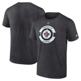 NHL Heather Charcoal Winnipeg Jets Fanatics Authentic Pro Core Secondary T-Shirt