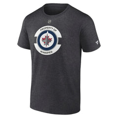 NHL Heather Charcoal Winnipeg Jets Fanatics Authentic Pro Core Secondary T-Shirt