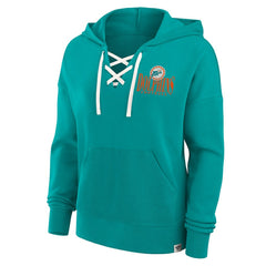 Women's Blitz Left Lace-Up Pullover Hoodie - Miami Dolphins