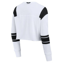 Women's Stretch Cropped Fashion Long Sleeve T-Shirt - Jacksonville Jaguars