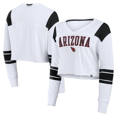 Women's Stretch Cropped Fashion Long Sleeve T-Shirt - Arizona Cardinals