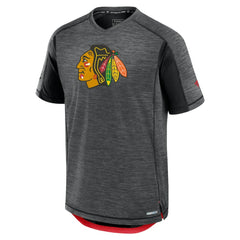 NHL Black Chicago Blackhawks Fanatics Authentic Pro Rink Tech T-Shirt