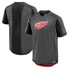 NHL Black Detroit Red Wings Fanatics Authentic Pro Rink Tech T-Shirt
