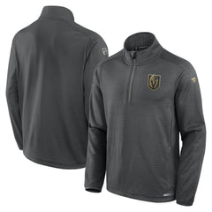 NHL Gray Vegas Golden Knights Fanatics Authentic Pro Rink Quarter-Zip Jacket