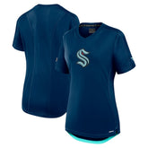 NHL Deep Sea Blue Seattle Kraken Fanatics Women's Authentic Pro Rink T-Shirt