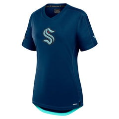 NHL Deep Sea Blue Seattle Kraken Fanatics Women's Authentic Pro Rink T-Shirt