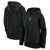 NHL Black St. Louis Blues Fanatics Women's Authentic Pro Road Pullover Hoodie