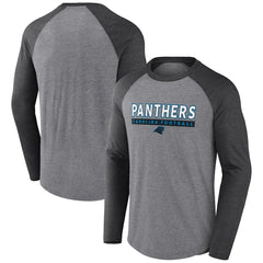 Tri-Blend Raglan Long Sleeve T-Shirt - Carolina Panthers