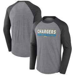 Tri-Blend Raglan Long Sleeve T-Shirt - Los Angeles Chargers