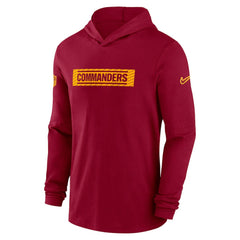 2024/25 Sideline Performance Long Sleeve Hoodie T-Shirt - Washington Commanders