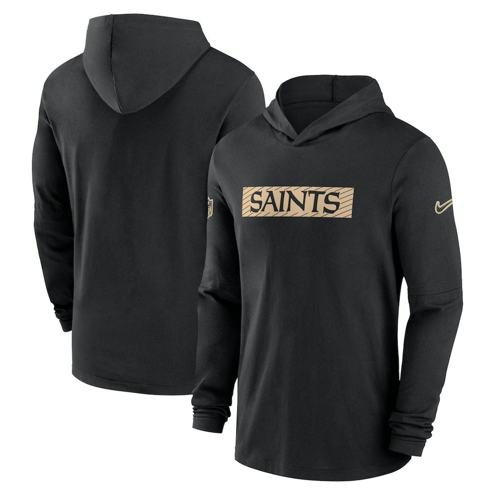 2024/25 Sideline Performance Long Sleeve Hoodie T-Shirt - New Orleans Saints