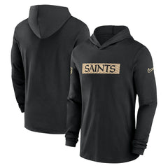 2024/25 Sideline Performance Long Sleeve Hoodie T-Shirt - New Orleans Saints