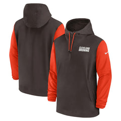 2024/25 Sideline Pre-Game Player 1/2-Zip Hoodie Jacket - Cleveland Browns
